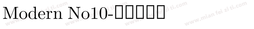 Modern No10字体转换